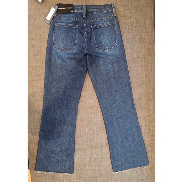 NWT Just Black Denim Hem Cutout Slim Crop Bootcut Wideleg Jeans, Sz 26 BP173J - Picture 2 of 8